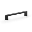 This is an image showing Alexander & Wilks Marco Cupboard Pull Handle - Black - 128mm aw837-128-bl available to order from T.H Wiggans Ironmongery in Kendal, quick delivery and discounted prices.