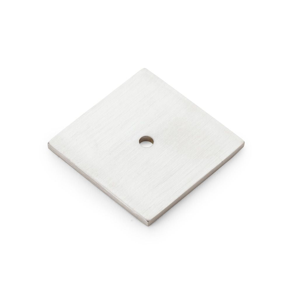 This is an image showing Alexander & Wilks Bullion Square Backplate - Polished Nickel aw894-45-pn available to order from T.H Wiggans Ironmongery in Kendal, quick delivery and discounted prices.