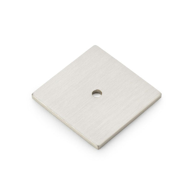 This is an image showing Alexander & Wilks Bullion Square Backplate - Satin Nickel aw894-45-sn available to order from T.H Wiggans Ironmongery in Kendal, quick delivery and discounted prices.