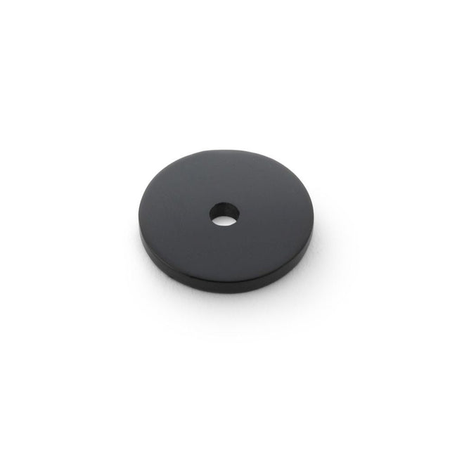 This is an image showing Alexander & Wilks Circular Backplate - Black - Diameter 25mm aw895-25-bl available to order from T.H Wiggans Ironmongery in Kendal, quick delivery and discounted prices.