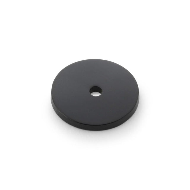 This is an image showing Alexander & Wilks Circular Backplate - Black - Diameter 30mm aw895-30-bl available to order from T.H Wiggans Ironmongery in Kendal, quick delivery and discounted prices.