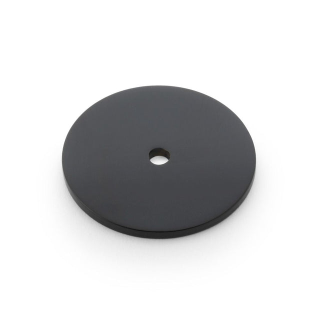 This is an image showing Alexander & Wilks Circular Backplate - Black - Diameter 40mm aw895-40-bl available to order from T.H Wiggans Ironmongery in Kendal, quick delivery and discounted prices.