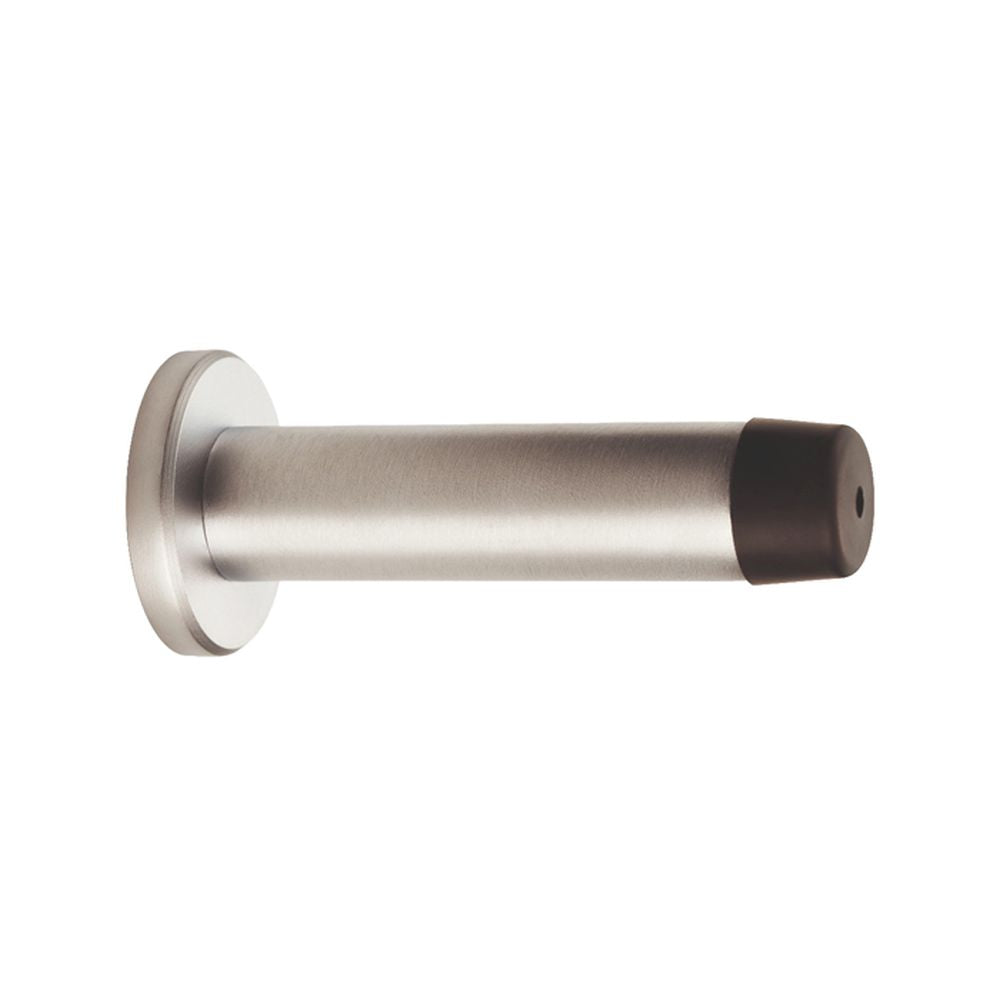This is an image of Carlisle Brass - Wall Mounted Door Stop - Satin Chrome available to order from T.H Wiggans Architectural Ironmongery in Kendal, quick delivery and discounted prices.