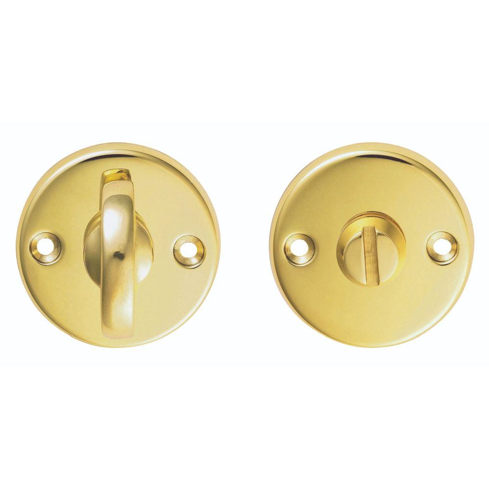 This is an image of Carlisle Brass - Plain Turn and Release - Polished Brass available to order from T.H Wiggans Architectural Ironmongery in Kendal, quick delivery and discounted prices.