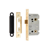 This is an image of a Eurospec - Easi-T Residential Bathroom Lock 65mm - Satin Brass that is availble to order from T.H Wiggans Architectural Ironmongery in Kendal.