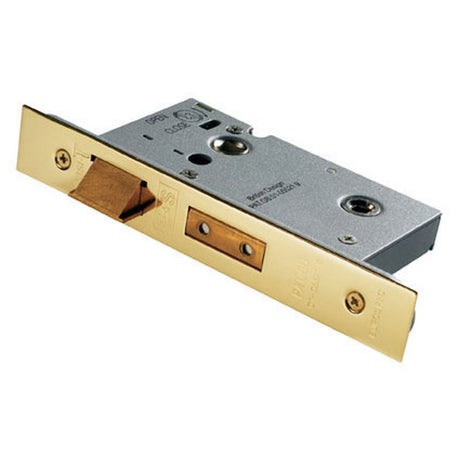 This is an image of a Eurospec - Bathroom Lock 76mm - Stainless Brass that is availble to order from T.H Wiggans Architectural Ironmongery in Kendal.