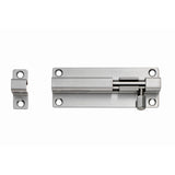 This is an image of a Eurospec - Straight Barrel Bolt - Satin Stainless Steel that is availble to order from T.H Wiggans Architectural Ironmongery in Kendal in Kendal.