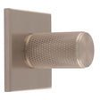 This is an image of a Carlisle Brass - Knurled Cylinder Knob on backplate that is availble to order from T.H Wiggans Architectural Ironmongery in Kendal in Kendal.