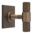 This is an image of a Carlisle Brass - Lines T-Bar Knob on Backplate that is availble to order from T.H Wiggans Architectural Ironmongery in Kendal in Kendal.