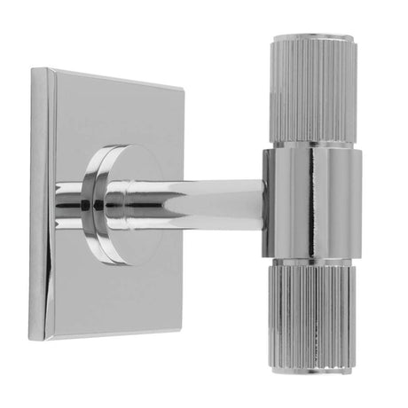 This is an image of a Carlisle Brass - Lines T-Bar Knob on Backplate that is availble to order from T.H Wiggans Architectural Ironmongery in Kendal in Kendal.