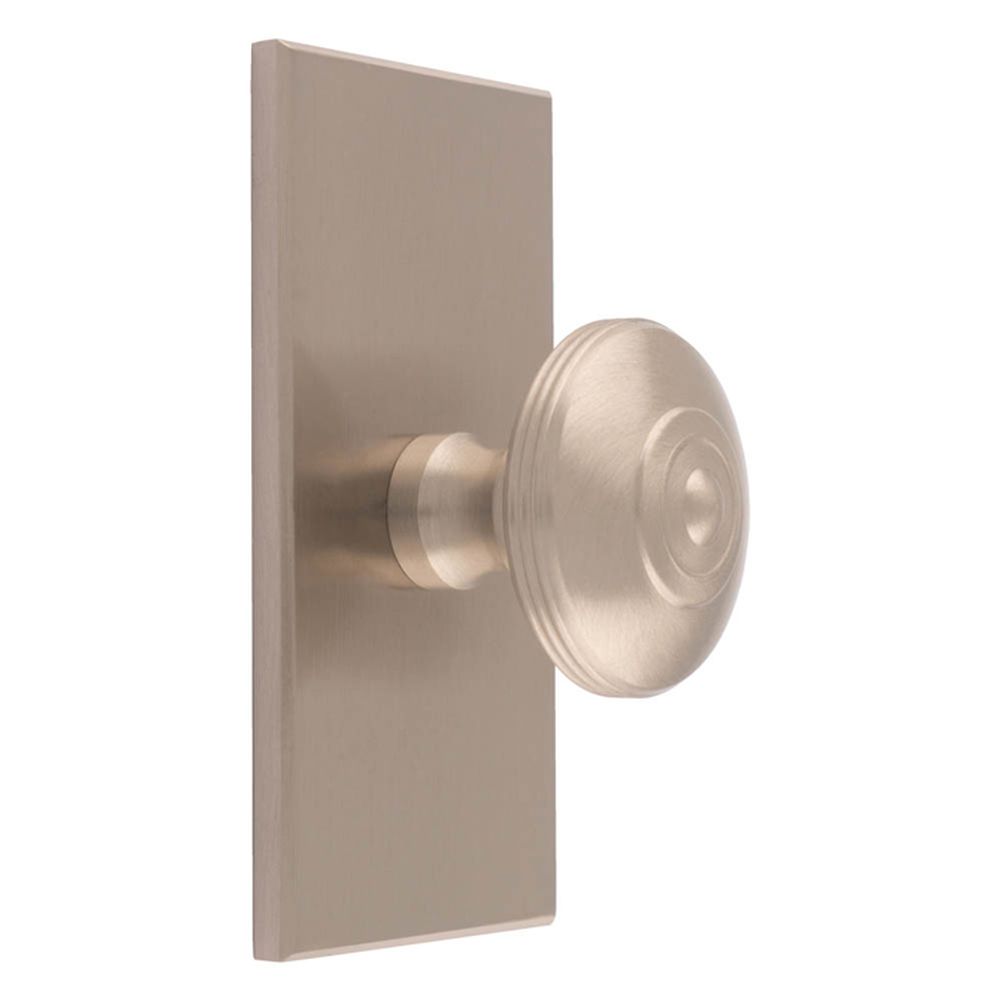 This is an image of a Carlisle Brass - Anderson knob on Backplate that is availble to order from T.H Wiggans Architectural Ironmongery in Kendal in Kendal.