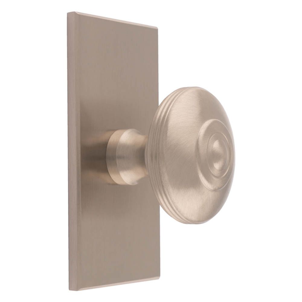 This is an image of a Carlisle Brass - Anderson knob on Backplate that is availble to order from T.H Wiggans Architectural Ironmongery in Kendal in Kendal.