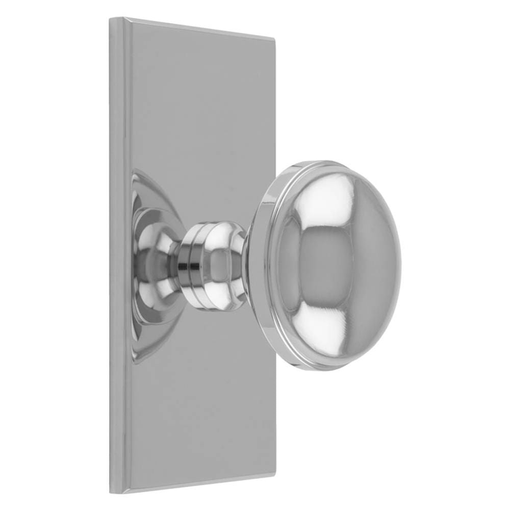 This is an image of a Carlisle Brass - Warwick Cupboard Knob on Backplate that is availble to order from T.H Wiggans Architectural Ironmongery in Kendal in Kendal.