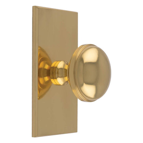 This is an image of a Carlisle Brass - Warwick Cupboard Knob on Backplate that is availble to order from T.H Wiggans Architectural Ironmongery in Kendal in Kendal.