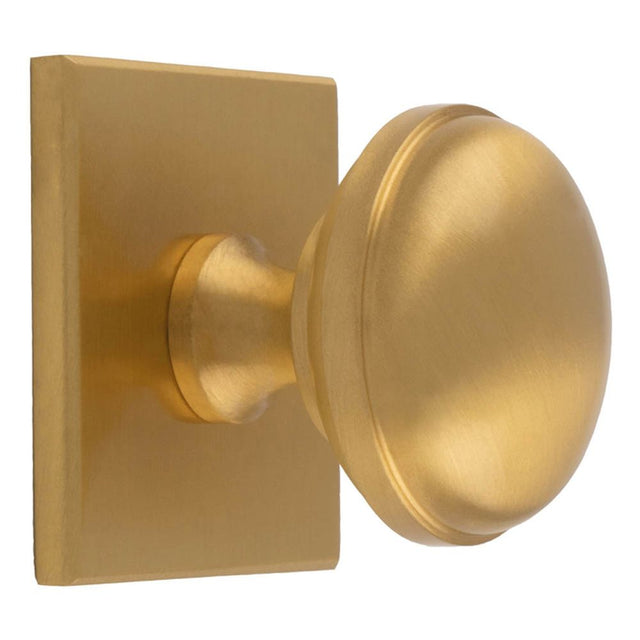 This is an image of a Carlisle Brass - Warwick Cupboard Knob on Backplate that is availble to order from T.H Wiggans Architectural Ironmongery in Kendal in Kendal.