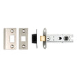This is an image of a Eurospec - 76Mm Ce B/T Tubular Mortice Latch Square - Satin Nickel that is availble to order from T.H Wiggans Architectural Ironmongery in Kendal.