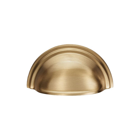 This is an image of a FTD - Victorian Cup Pull - Satin Brass that is availble to order from T.H Wiggans Architectural Ironmongery in Kendal in Kendal.