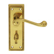 This is an image of Carlisle Brass - Georgian Lever on WC Backplate Contract - Polished Brass available to order from T.H Wiggans Architectural Ironmongery in Kendal, quick delivery and discounted prices.