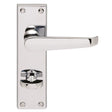 This is an image of Carlisle Brass - Contract Victorian Lever on WC Backplate - Polished Chrome available to order from T.H Wiggans Architectural Ironmongery in Kendal, quick delivery and discounted prices.