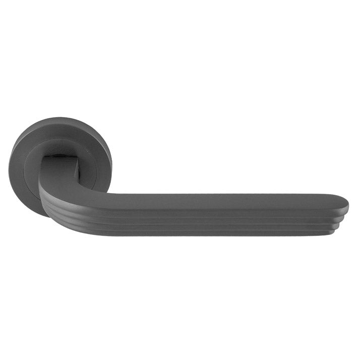 This is an image of a Manital - Cloud Lever on Rose - Anthracite cd5ant that is availble to order from T.H Wiggans Ironmongery in Kendal.