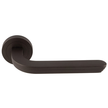 This is an image of a Manital - Cloud Lever on Rose - Matt Bronze cd5mbrz that is availble to order from T.H Wiggans Ironmongery in Kendal.
