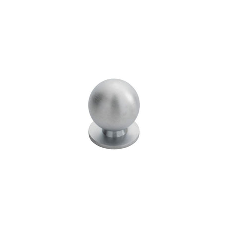 This is an image of a FTD - Ball Knob Satin Chrome 30mm - Satin Chrome that is availble to order from T.H Wiggans Architectural Ironmongery in Kendal in Kendal.