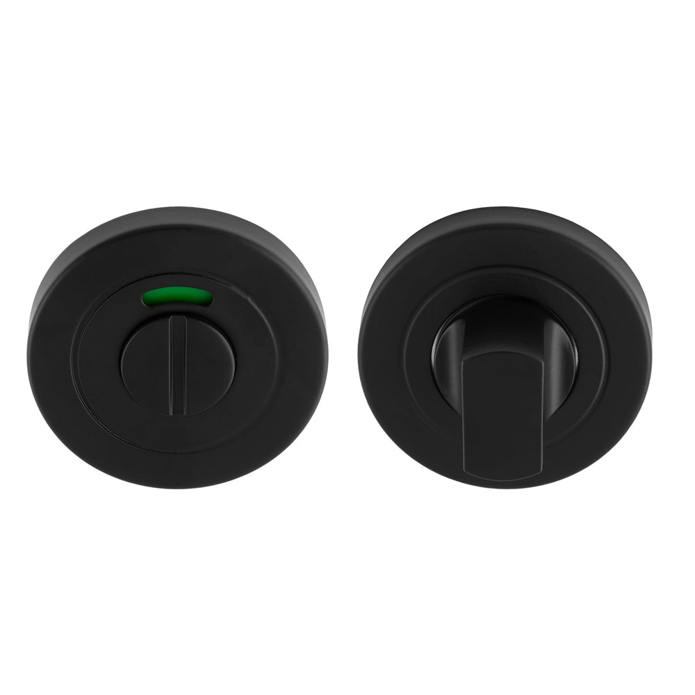 This is an image of a Eurospec - Thumbturn and Release - Matt Black cst1015mb that is availble to order from T.H Wiggans Ironmongery in Kendal.