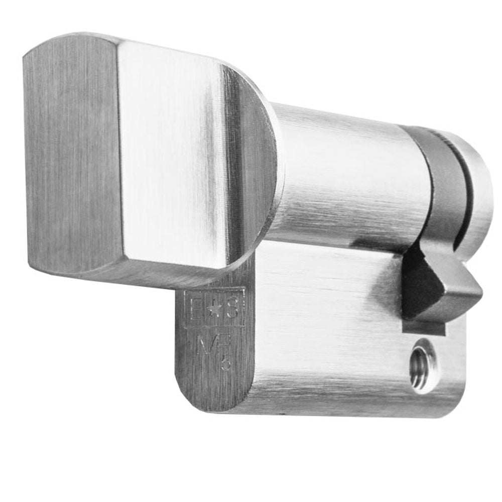 This is an image of a Eurospec - Euro Single Thumbturn 45mm - Satin Chrome that is availble to order from T.H Wiggans Architectural Ironmongery in Kendal.