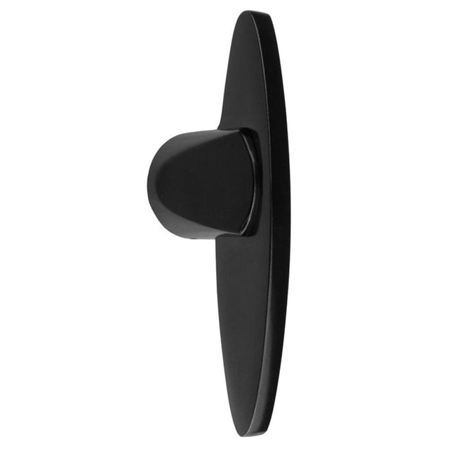 This is an image of a Eurospec - Shaped Disabled Lever Thumbturn to suit Cylinder - Black that is availble to order from T.H Wiggans Architectural Ironmongery in Kendal.