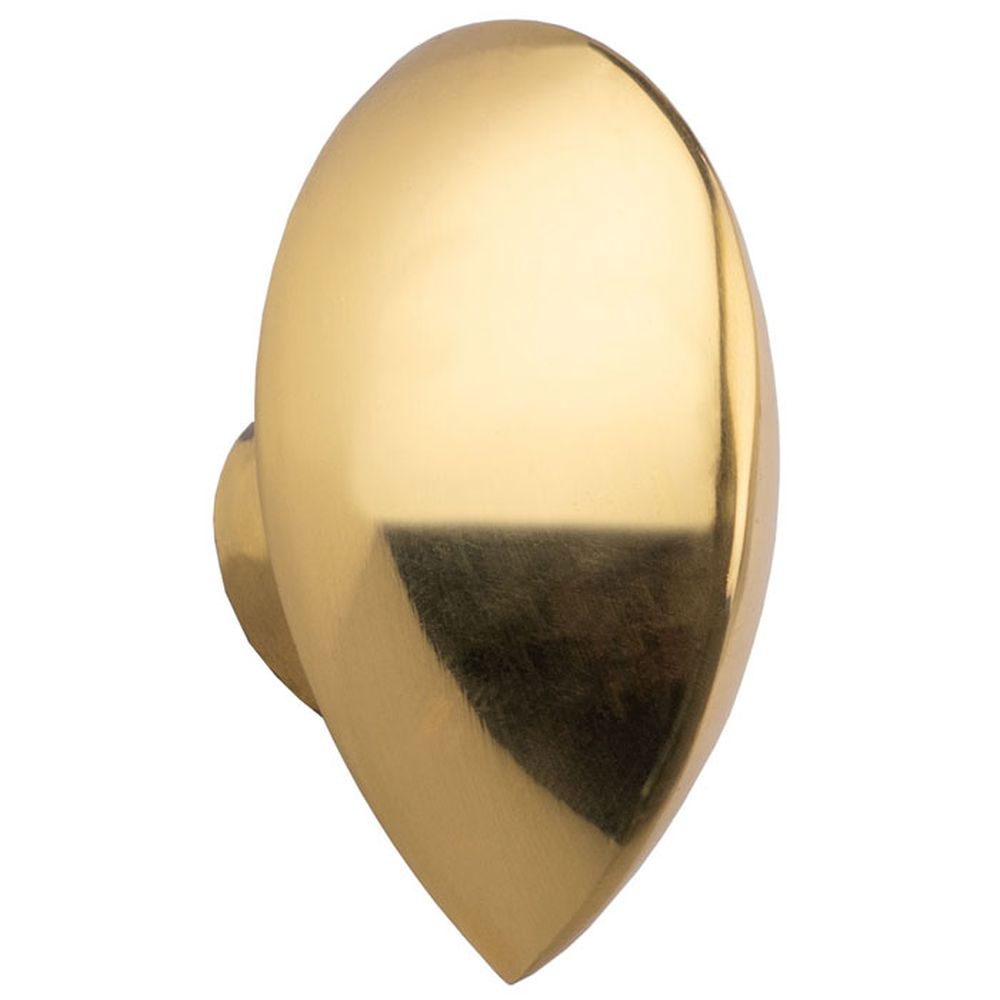 This is an image of a Eurospec - Round Thumbturn to suit Cylinder - Polished Brass that is availble to order from T.H Wiggans Architectural Ironmongery in Kendal.