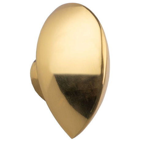 This is an image of a Eurospec - Round Thumbturn to suit Cylinder - Polished Brass that is availble to order from T.H Wiggans Architectural Ironmongery in Kendal.