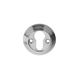This is an image of Carlisle Brass - Delamain Euro Profile Escutcheon - Polished Chrome available to order from T.H Wiggans Architectural Ironmongery in Kendal, quick delivery and discounted prices.