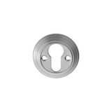 This is an image of Carlisle Brass - Delamain Euro Profile Escutcheon - Satin Chrome available to order from T.H Wiggans Architectural Ironmongery in Kendal, quick delivery and discounted prices.