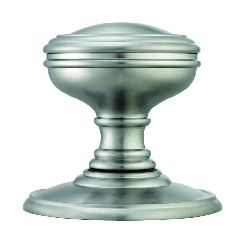 This is an image of Carlisle Brass - Delamain Plain Mortice Knobs - Satin Chrome available to order from T.H Wiggans Architectural Ironmongery in Kendal, quick delivery and discounted prices.