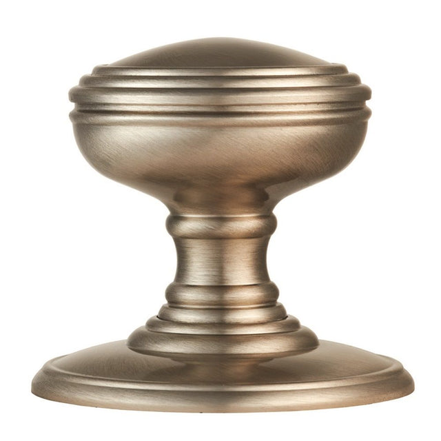 This is an image of Carlisle Brass - Delamain Plain Mortice Knobs - Satin Nickel available to order from T.H Wiggans Architectural Ironmongery in Kendal, quick delivery and discounted prices.