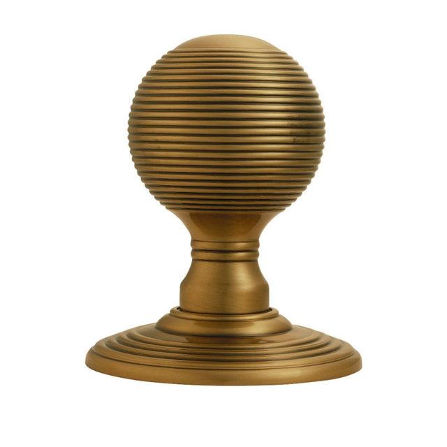 This is an image of Carlisle Brass - Delamain Reeded Mortice Knobs - Florentine Bronze available to order from T.H Wiggans Architectural Ironmongery in Kendal, quick delivery and discounted prices.