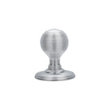 This is an image of Carlisle Brass - Delamain Reeded Mortice Knobs - Satin Chrome available to order from T.H Wiggans Architectural Ironmongery in Kendal, quick delivery and discounted prices.