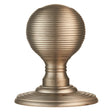 This is an image of Carlisle Brass - Delamain Reeded Mortice Knobs - Satin Nickel available to order from T.H Wiggans Architectural Ironmongery in Kendal, quick delivery and discounted prices.