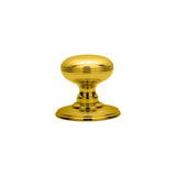 This is an image of Carlisle Brass - Delamain Ringed Mortice Knobs - Polished Brass available to order from T.H Wiggans Architectural Ironmongery in Kendal, quick delivery and discounted prices.