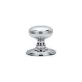 This is an image of Carlisle Brass - Delamain Ringed Mortice Knobs - Polished Chrome available to order from T.H Wiggans Architectural Ironmongery in Kendal, quick delivery and discounted prices.