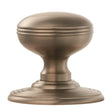 This is an image of Carlisle Brass - Delamain Ringed Mortice Knobs - Satin Nickel available to order from T.H Wiggans Architectural Ironmongery in Kendal, quick delivery and discounted prices.