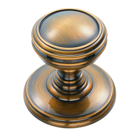 This is an image of a Delamain - Plain Knob 25mm - Florentine Bronze that is availble to order from T.H Wiggans Architectural Ironmongery in Kendal in Kendal.