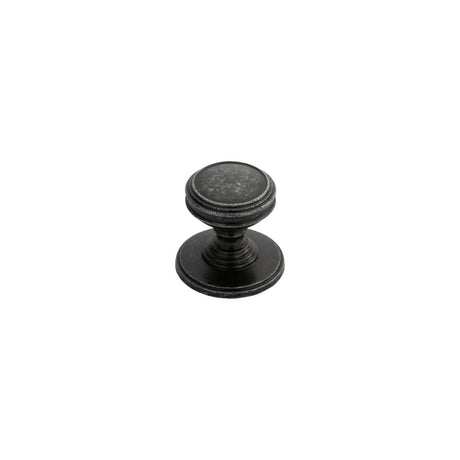 This is an image of a Delamain - Plain Knob 25mm - Pewter that is availble to order from T.H Wiggans Architectural Ironmongery in Kendal in Kendal.