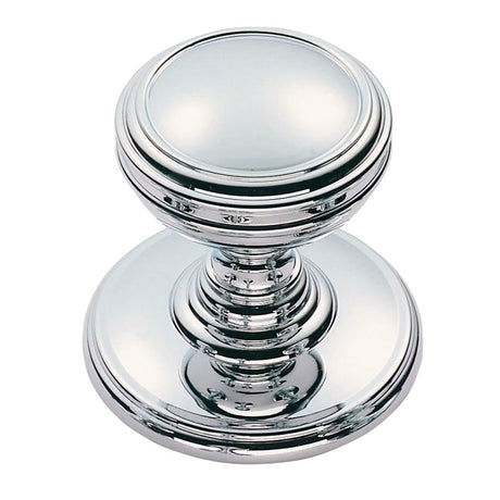 This is an image of a Delamain - Plain Knob 30mm - Polished Chrome that is availble to order from T.H Wiggans Architectural Ironmongery in Kendal in Kendal.