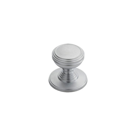 This is an image of a Delamain - Plain Knob 30mm - Satin Chrome that is availble to order from T.H Wiggans Architectural Ironmongery in Kendal in Kendal.