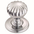 This is an image of a Delamain - Flower Knob 32mm - Polished Chrome that is availble to order from T.H Wiggans Architectural Ironmongery in Kendal in Kendal.