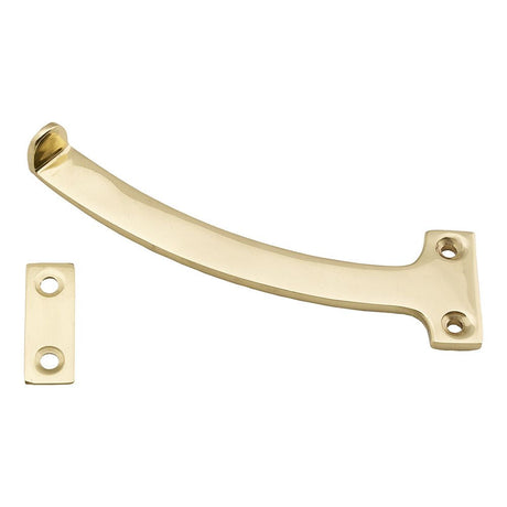 This is an image of a Carlisle Brass - Quadrant Arm Stay (Pair) - Polished Brass that is availble to order from T.H Wiggans Architectural Ironmongery in Kendal in Kendal.