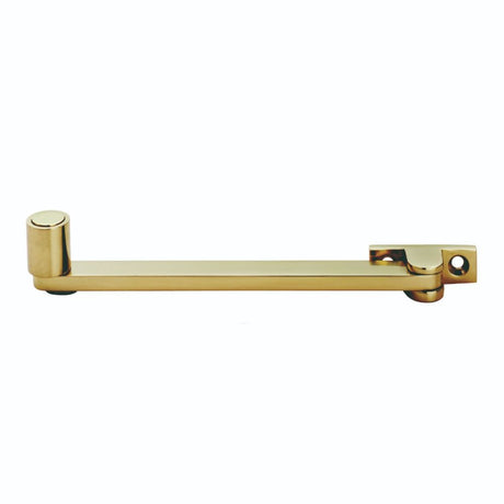 This is an image of a Carlisle Brass - Roller Arm Stay - Polished Brass that is availble to order from T.H Wiggans Architectural Ironmongery in Kendal in Kendal.