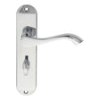 This is an image of Carlisle Brass - Andros Lever on WC Backplate - Polished Chrome available to order from T.H Wiggans Architectural Ironmongery in Kendal, quick delivery and discounted prices.