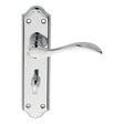 This is an image of Carlisle Brass - Madrid Lever on WC Backplate - Polished Chrome available to order from T.H Wiggans Architectural Ironmongery in Kendal, quick delivery and discounted prices.